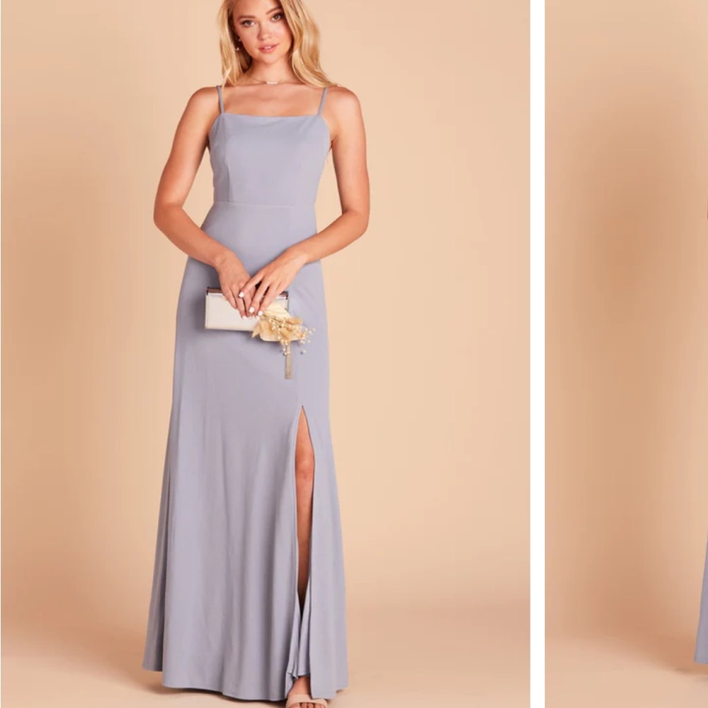 Birdy Grey BENNY DRESS CREPE DUSTY BLUE